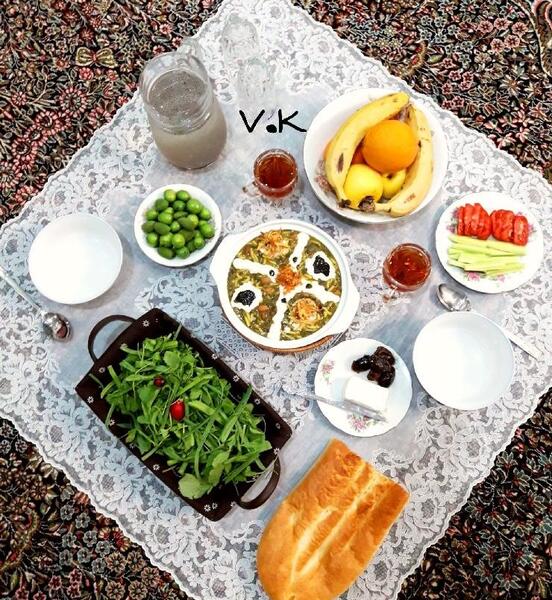 عکس طبیعی سفره افطار