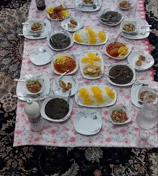 عکس سفره شام مهمانی