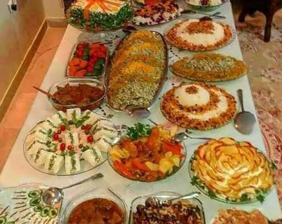 عکس سفره شام مهمانی