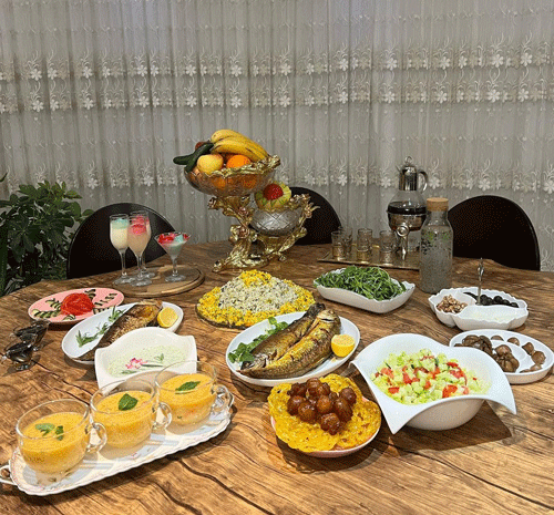 عکس سفره شام مهمانی