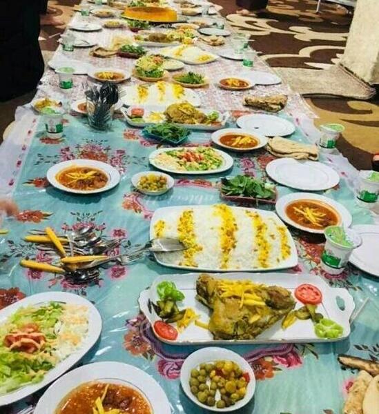 عکس سفره شام مهمانی
