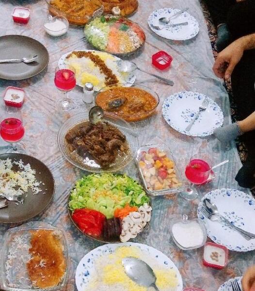عکس سفره شام مهمانی