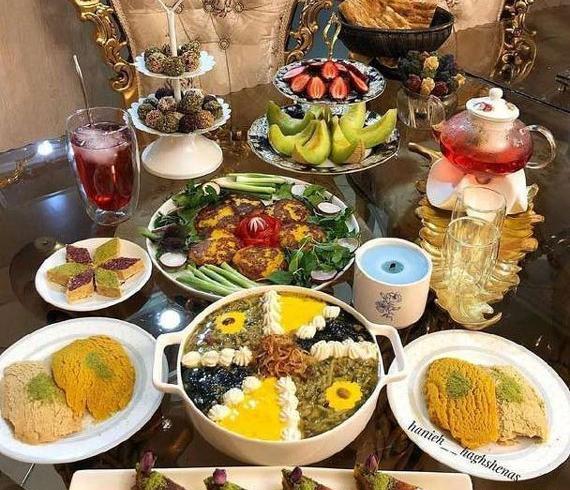 عکس سفره شام مهمانی