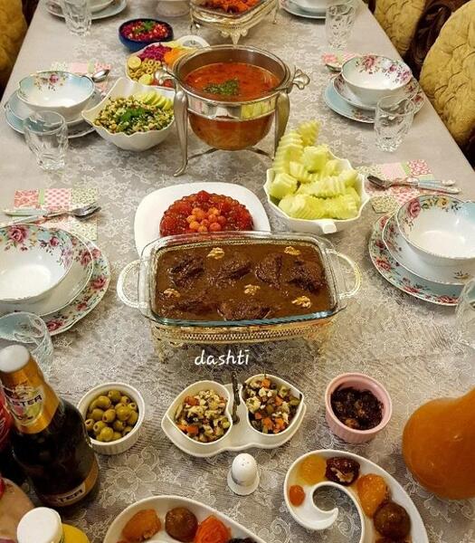 عکس سفره شام مهمانی