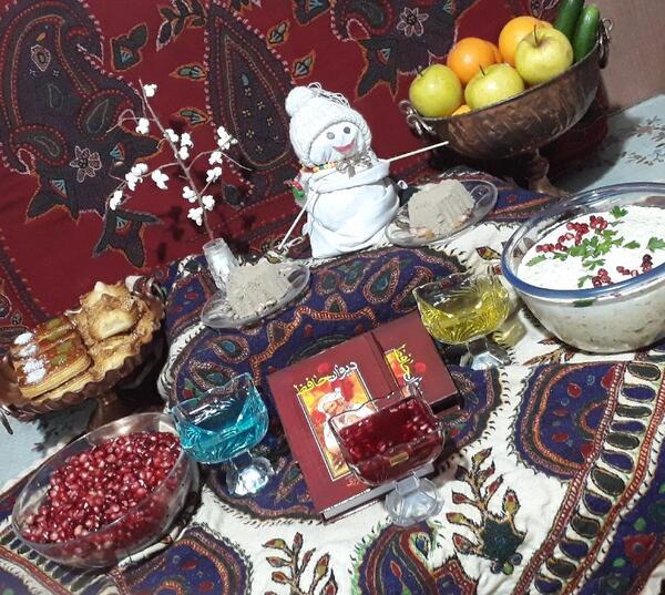 عکس سفره سنتی یلدا