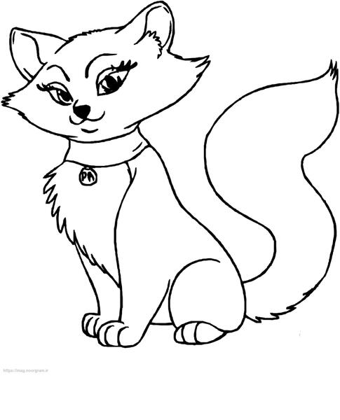 عکس نقاشی گربه رنگ شده
