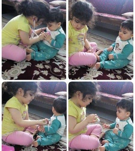 عکس نوشته قربون صدقه رفتن بچه
