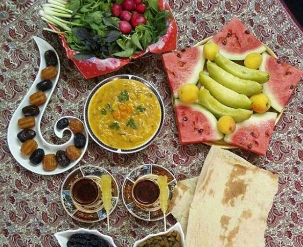 عکس سفره افطاری واقعی