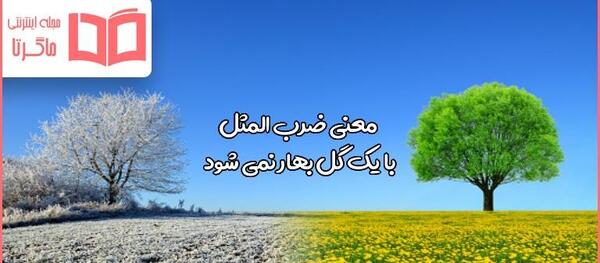 عکس نقاشی ضرب المثل با یک گل بهار نمی شود