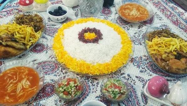 عکس سفره زرشک پلو