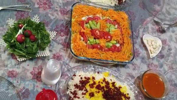 عکس سفره زرشک پلو