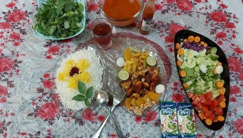 عکس سفره زرشک پلو