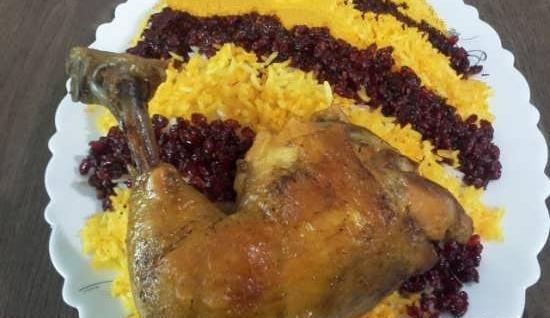 عکس سفره زرشک پلو