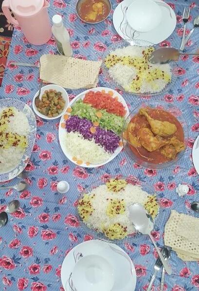 عکس سفره زرشک پلو