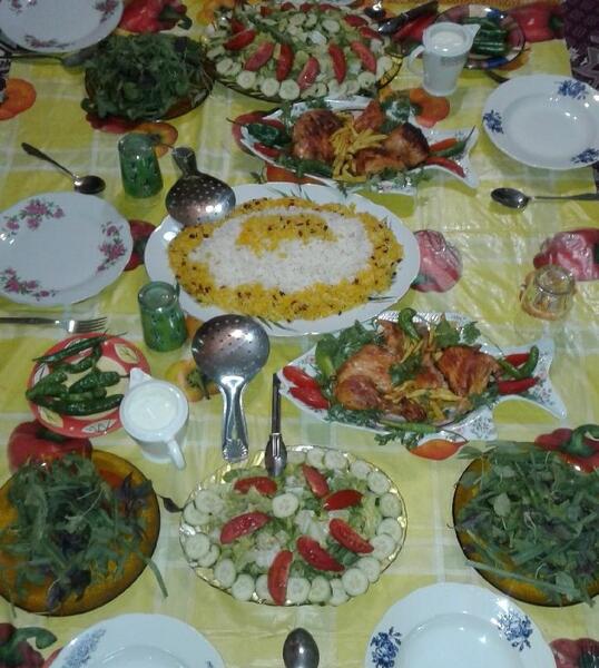 عکس سفره زرشک پلو