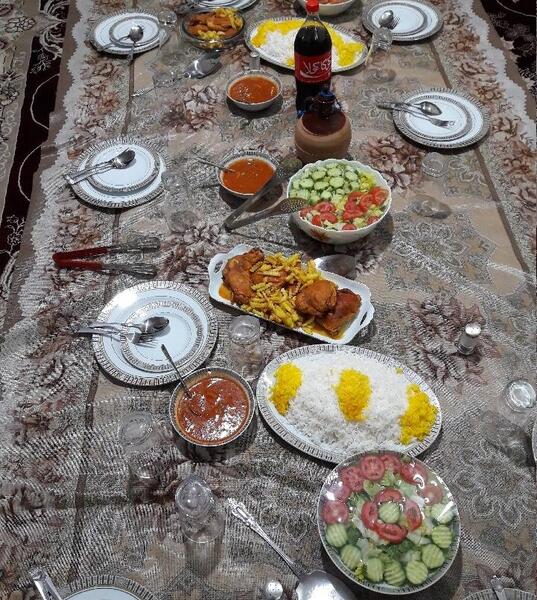 عکس سفره زرشک پلو