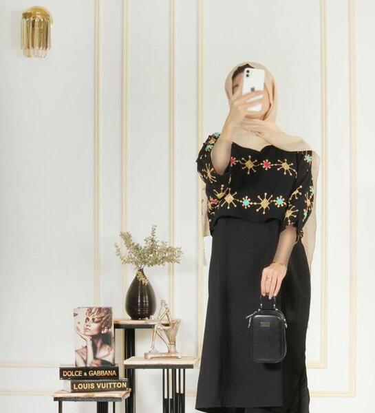 عکس مانتو پیراهنی کوتاه