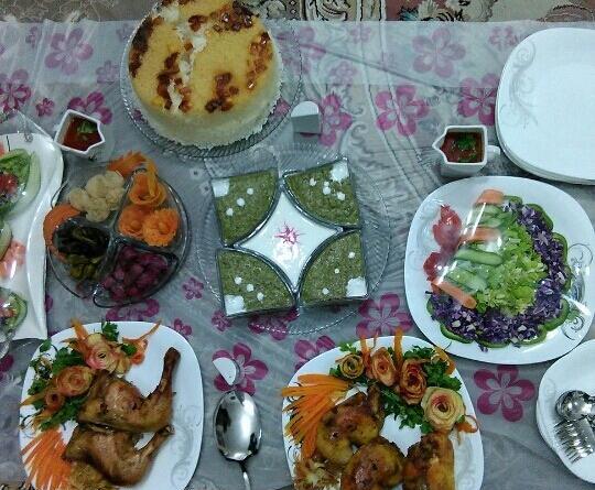 عکس سفره آرایی غذا