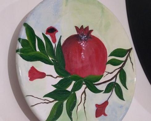 عکس سفره شب یلدا با ظروف مسی