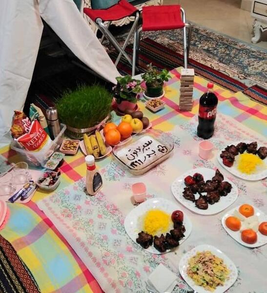عکس سفره در طبیعت