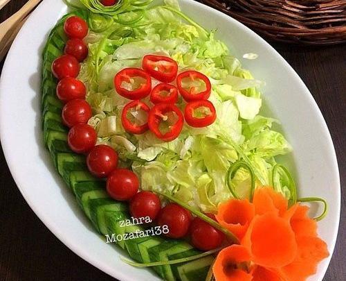 عکس دیزاین سالاد کاهو