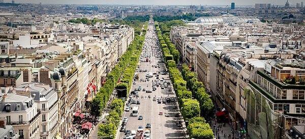 عکس خیابان شانزه لیزه پاریس