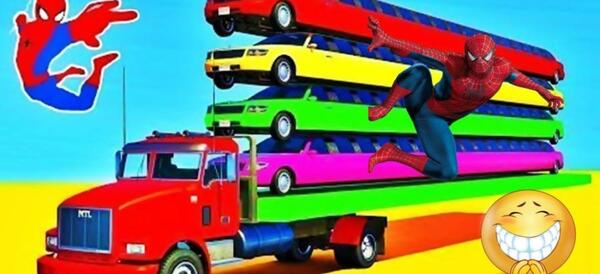 عکس مرد عنکبوتی ماشین