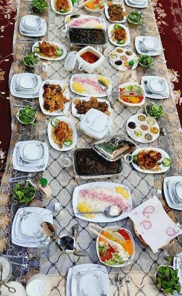 عکس سفره غذا مهمانی