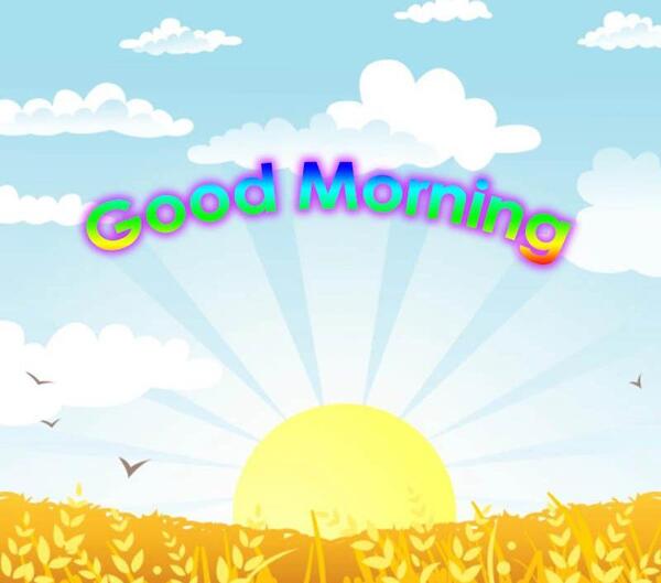 عکس نوشته صبح بخیر ساده