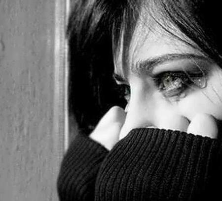 عکس نوشته چهره غمگین