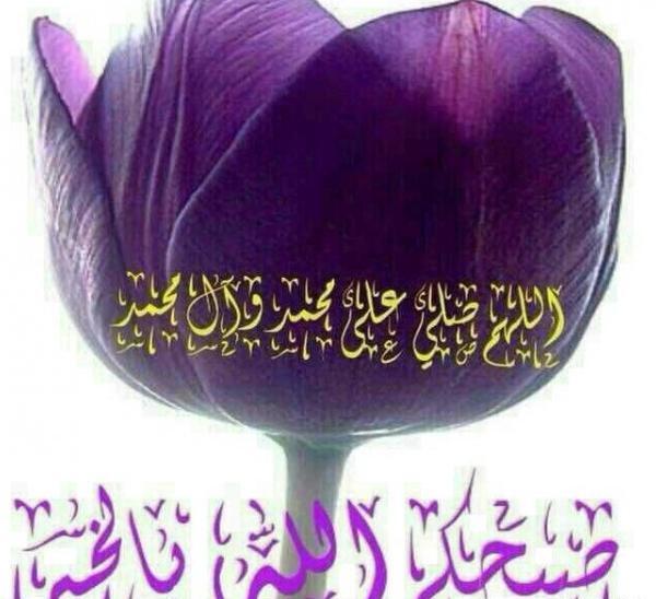 عکس نوشته صبح بخیر همراه با صلوات