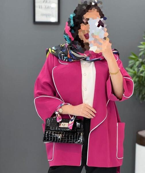 عکس مانتو نوار دوزی شده