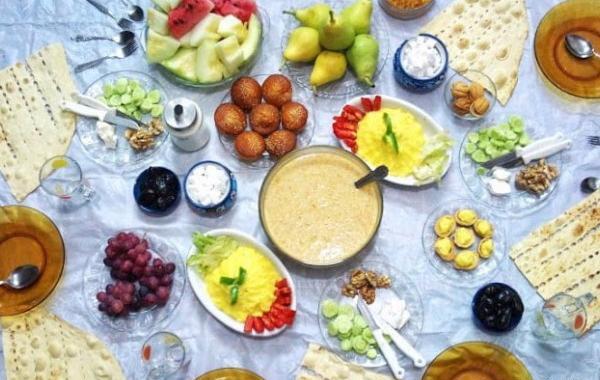 عکس سفره افطار و سحری