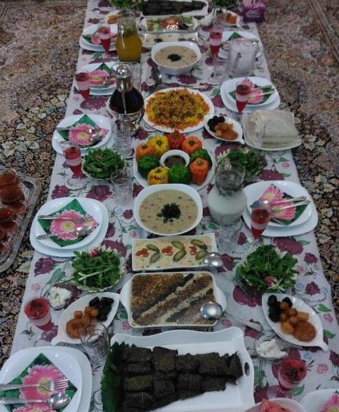 عکس سفره افطار و سحری