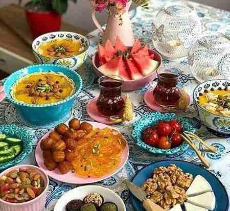 عکس سفره افطار و سحری