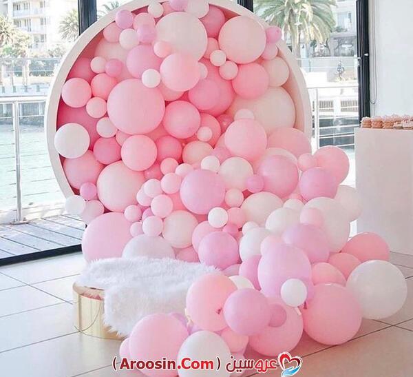 عکس بادکنک آرایی تولد دخترانه