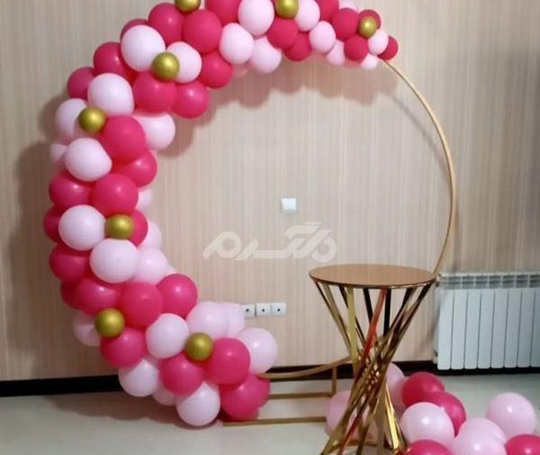 عکس بادکنک آرایی تولد دخترانه