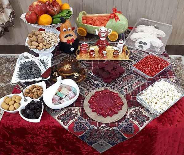 عکس سفره آرایی شب یلدا برای عروس