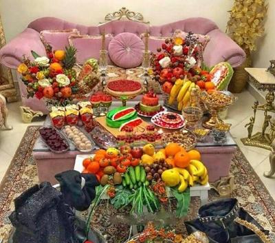 عکس سفره آرایی شب یلدا برای عروس