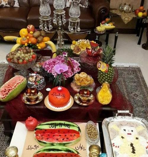 عکس سفره آرایی شب یلدا برای عروس