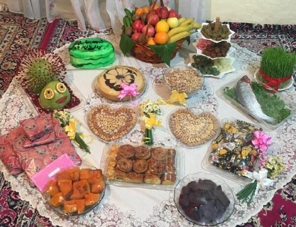 عکس سفره آرایی شب یلدا برای عروس