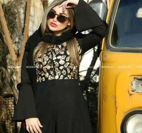 عکس مانتو گیپور مشکی