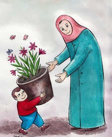 عکس نقاشی برای روز مادر