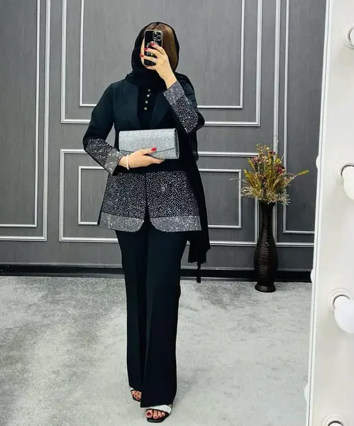 عکس مانتو نگین دار