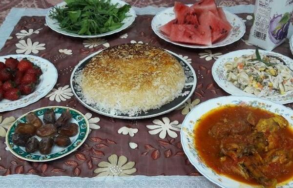 عکس سفره سحری ساده