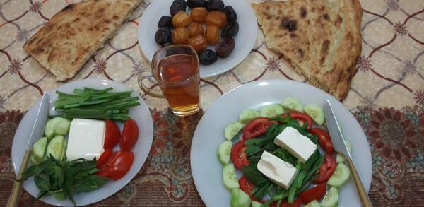 عکس سفره سحری ساده