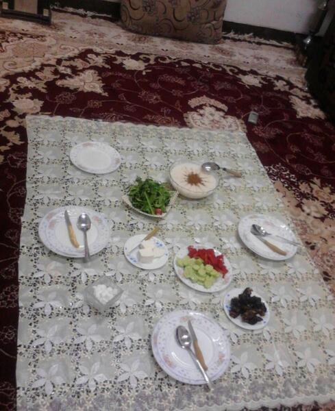 عکس سفره سحری ساده