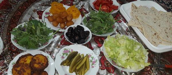 عکس سفره سحری ساده