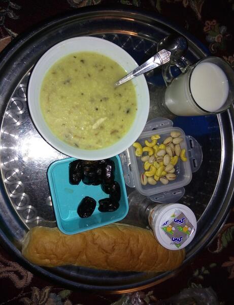 عکس سفره سحری ساده