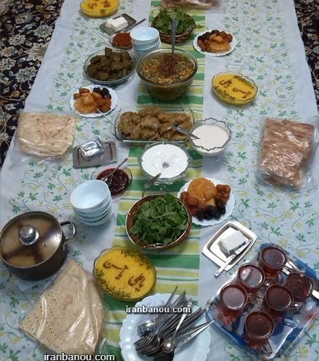 عکس سفره سحری ساده